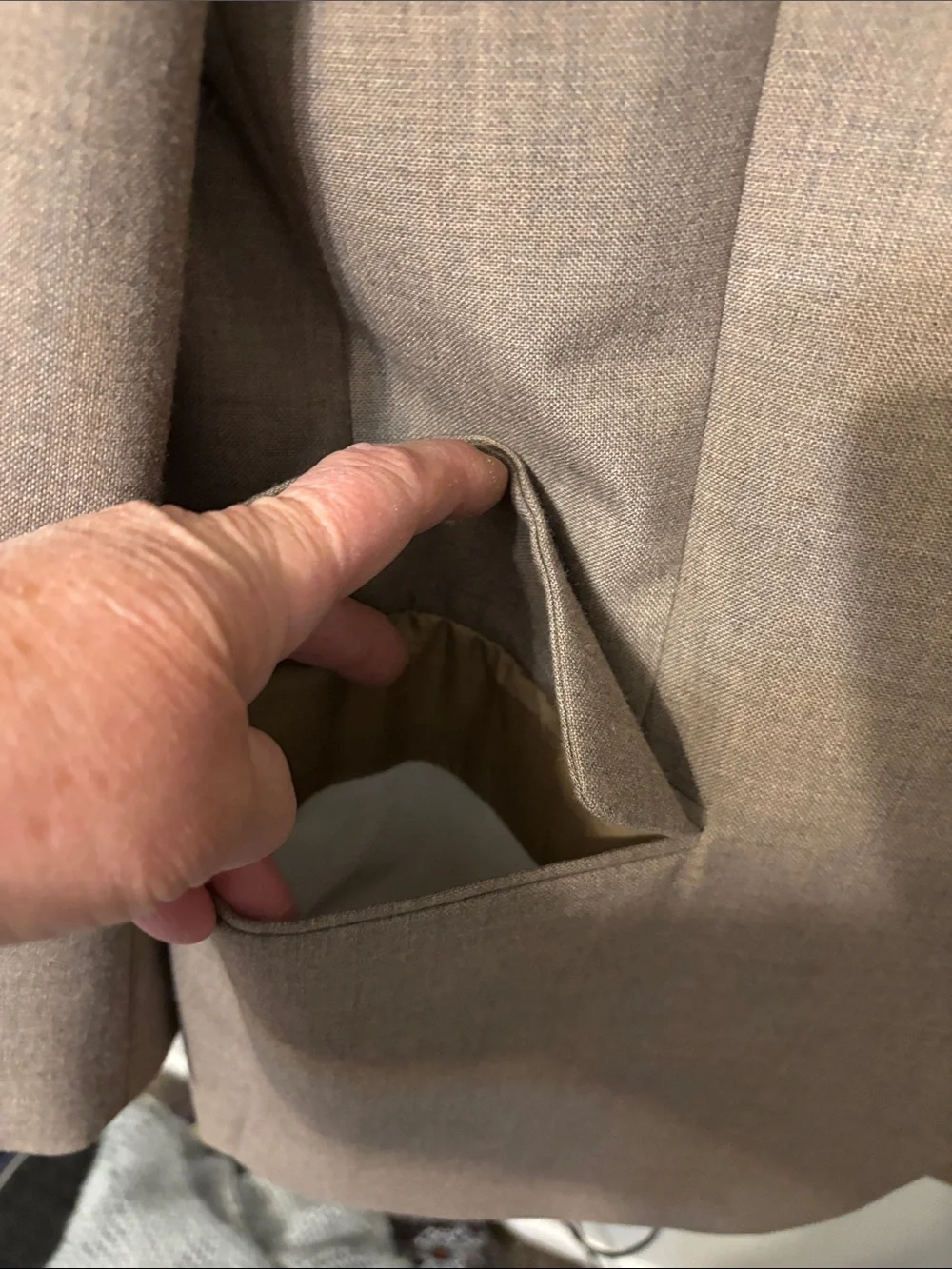 Men’s Tan Sport Coat with Gold Buttons